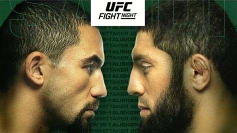 UFC Fight Night: Whittaker vs. Aliskerov Fight Results .